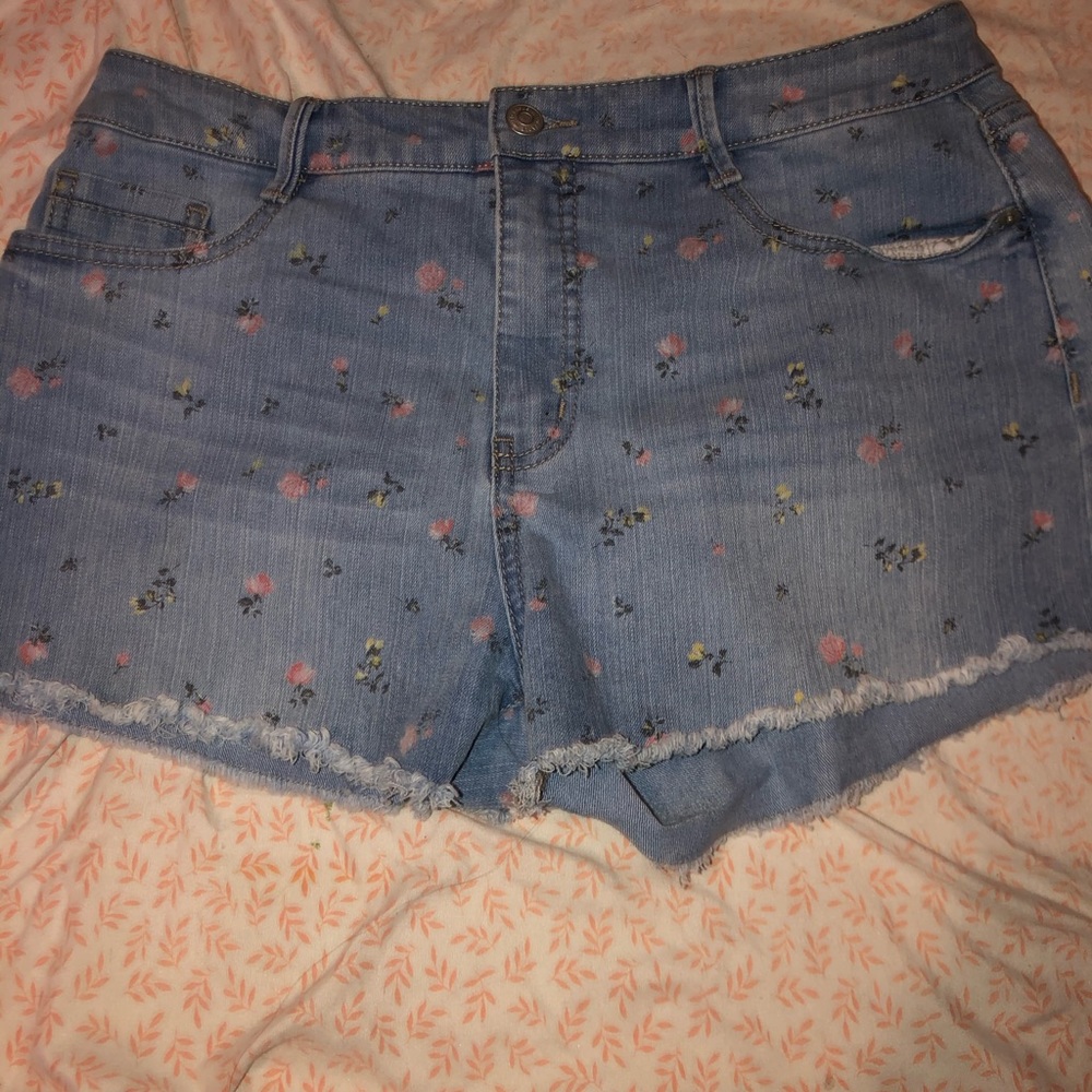 Floral Jean Shorts